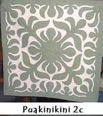 PUAKINEKINE Classic Quilted Wall Hanging. Hand Made Traditional Hawaiian Quilt. Tropical Island Wall Decor