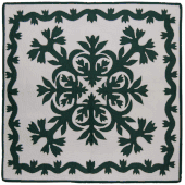 SILVERSWORD Classic Quilted Wall Hanging. Hand Made Traditional Hawaiian Quilt. Tropical Island Wall Decor