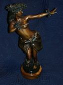 <b>BRONZE</b> Ki'ipa Hawaiian Hula Girl Statue. Limited edition of 50. Hawaiiana Bronze sculpture