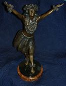 <b>BRONZE</b> Ku'ulei Hawaiian Hula Girl Statue. Limited edition of 100. Hawaiiana Bronze Sculpture