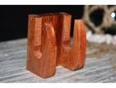 Solid Wood Wall Mount. Hawaiian FISH HOOK Design. Hawaiian Artifact Display Bracket.