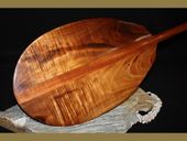 50" Premium AAA Curly KOA Wood Outrigger Canoe Paddle. Made in Hawaii