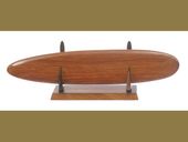 SURFBOARD TROPHY W/ FISH HOOK STAND - SURF TROPHY Classic Hawaiian Surf Gifts. 