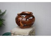 Teak Root Urn Medium - Architectural Home Decor - Art Gallery Grade