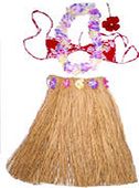 TEENAGER 26" Hula Grass Skirt Set . Hawaiian Luau Supplies.Dancing Costume