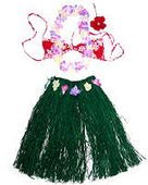 TEENAGER 26" Hula Grass Skirt Set . Hawaiian Luau Supplies.Dancing Costume