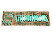 TIKI BAR SIGN with Tiki Figure Tribal  Tropical Beach Hut/ Luau Decor