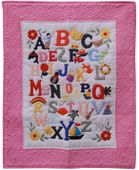 ABC Hawaiian Baby Quilt. Infant Crib Bedding Tropical Nursery Decor. Hawaiian Wall Hanging.