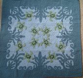 TURTLE TALES Hawaiian Baby Quilt. Infant Crib Bedding Tropical Nursery Decor. 42" x 42" Hawaiian Wall Hanging.