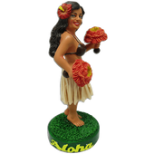 Uli Uli Hawaiian Hula Girl Dashboard Doll