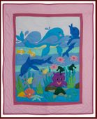 UNDERSEA FRIENDS Hawaiian Baby Quilt, Tropical Nursery Decor. Gifts with Aloha...