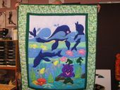 UNDERSEA FRIENDS Hawaiian Baby Quilt, Tropical Nursery Decor. Gifts with Aloha...