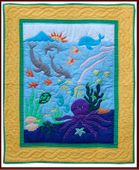 OCTOPUS  GARDEN Hawaiian Baby Quilt, Tropical Nursery Decor. Gifts with Aloha...