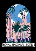 Vintage 1950's Royal Hawaiian Menu Cover. Nostalgia Hawaiiana Poster. Classic Plantation style art deco print