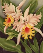 Vintage HAWAIIAN ORCHID Giclee Art Print. Floral Poster. Nostalgia Hawaiiana