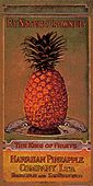Vintage PINEAPPLE Product Advertisemsnt Poster. Nostalgia Hawaiiana Tropical  Print.  Plantation Style Retro Art