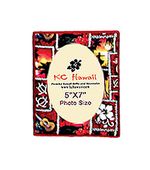 Vintage Red Aloha Print Hawaiian Photo Frame. Retro Hawaiiana Picture Frame