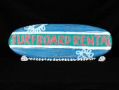 Vintage style SURFBOARD RENTAL Surfing Sign. Roxy Surf  Art. Tropical Tiki Decoration. Hawaiian Gifts with aloha...