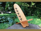 WHALE TAIL Long board Surf Board Chair.  Outdoor Tropical Tiki Bar Luau Patio Furniture.
