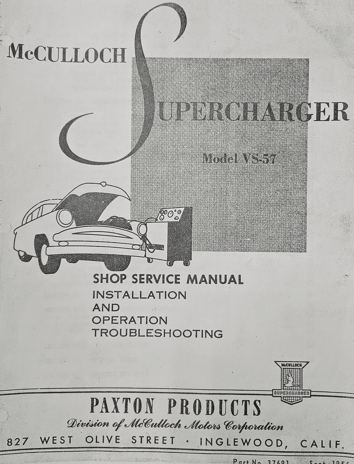 McCulloch VS57 Installation Manual