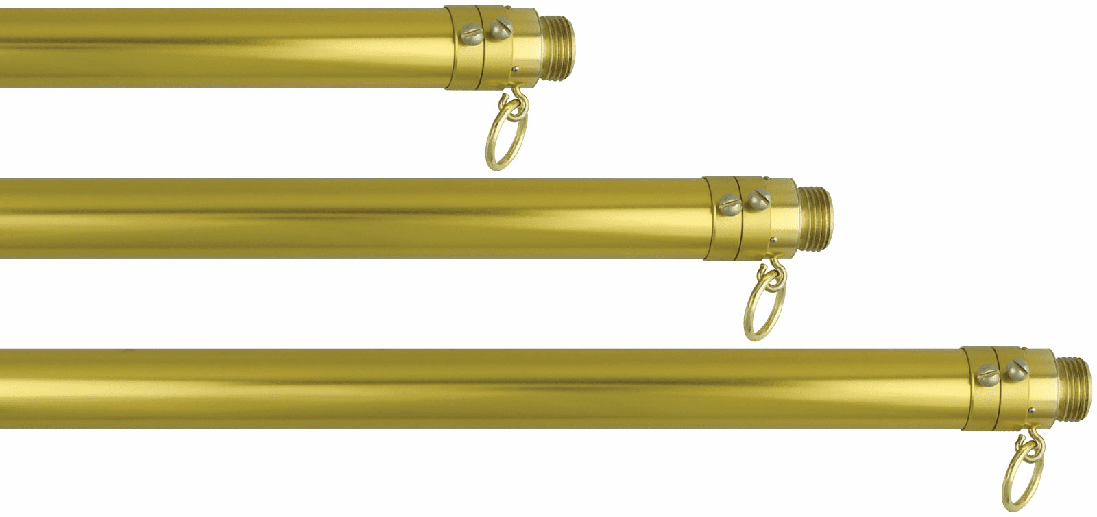 Adjustable Indoor Aluminum Flagpole 2Pc