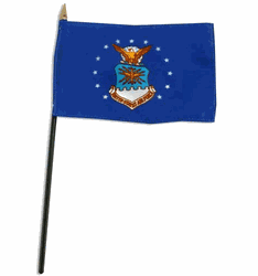 Air Force 4x6 Inch Stick Flag