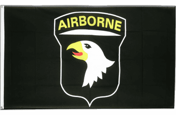Black Army Airborne 3xs5Ft Flag