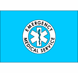 Blue EMS EMT  3x5 Ft Nylon Flag