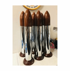 Ceremonial Quarterdeck Chrome & Mahogany Bullets