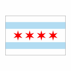 Chicago City Flag 3x5Ft Nylon