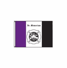 Fire Department Mourning Flag 3x5Ft Nylon