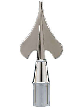 Flagpole Spearhead Ornament (Mil-Spec) Chrome