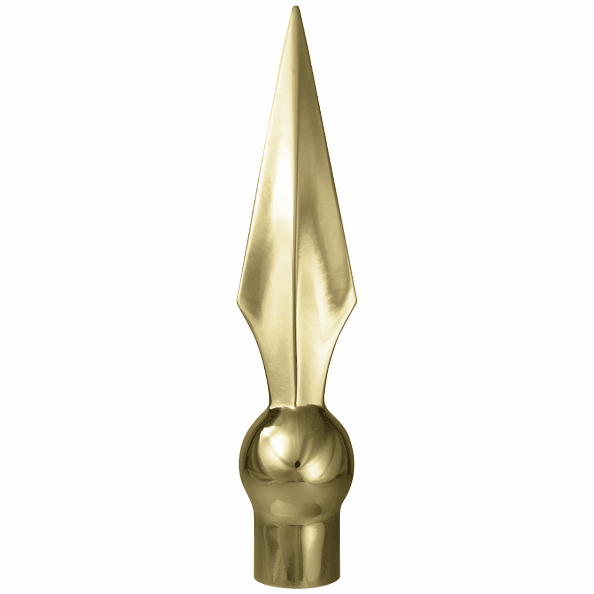 Flat Metal Spear (Gold) Flagpole Ornament