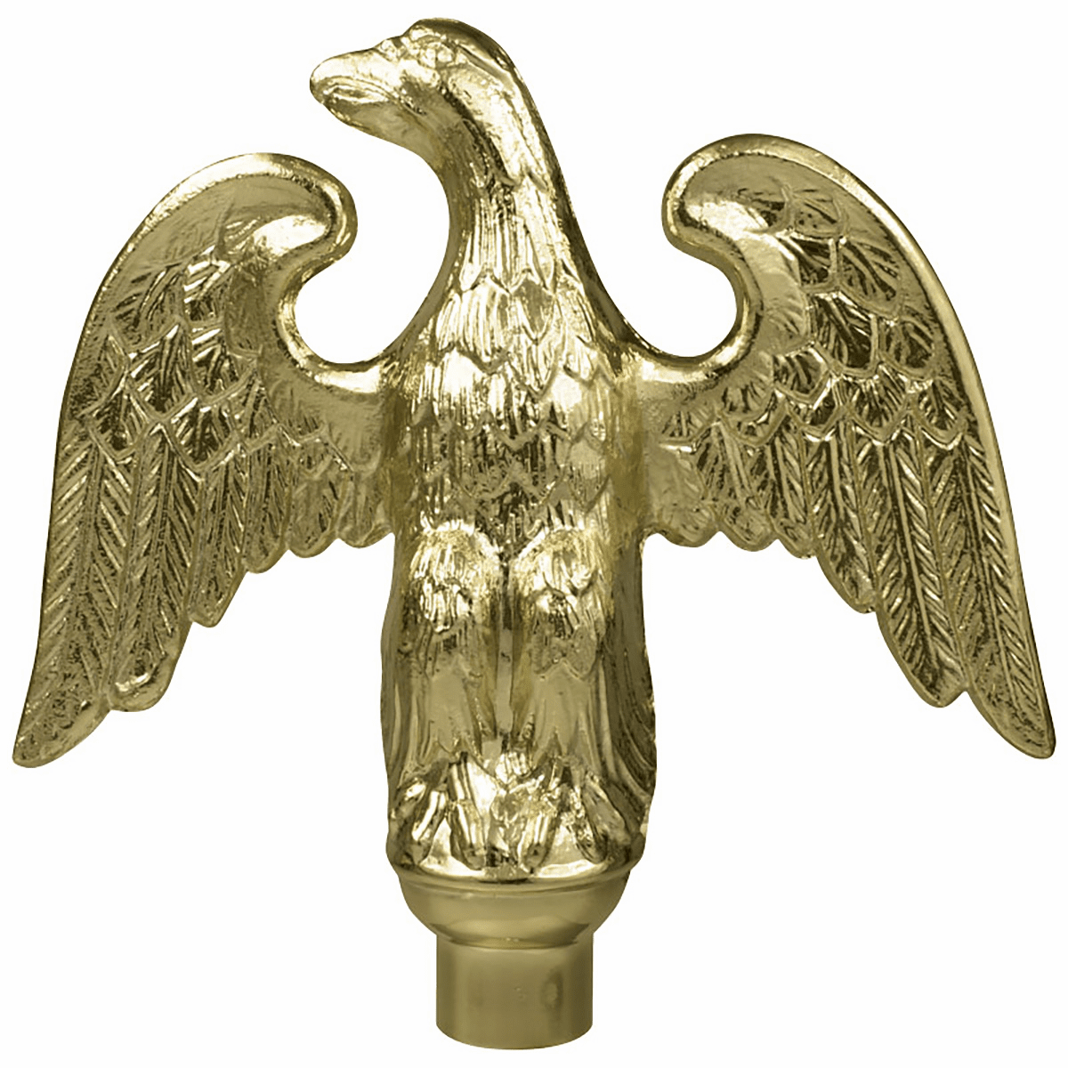 Gold Metal Perched Eagle Pole Ornament