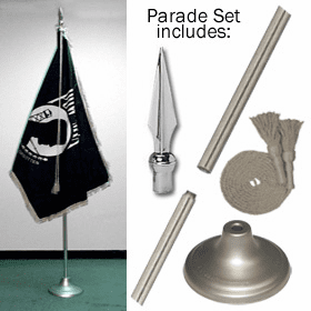 Indoor 3x5Ft POW MIA Flag Set