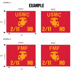 Marine Corps Regulation Size Guidon (Double-Sided)