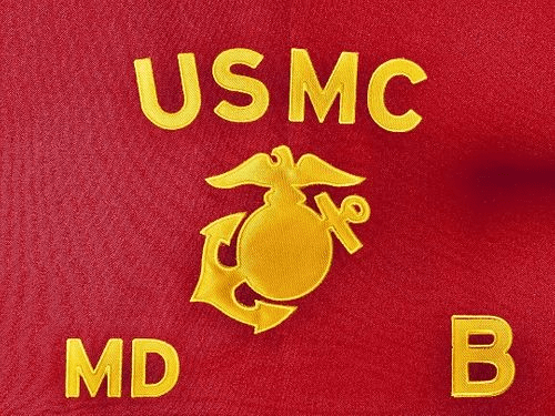 Medium Size Marine Corps Guidon For Framing (15" x 22")