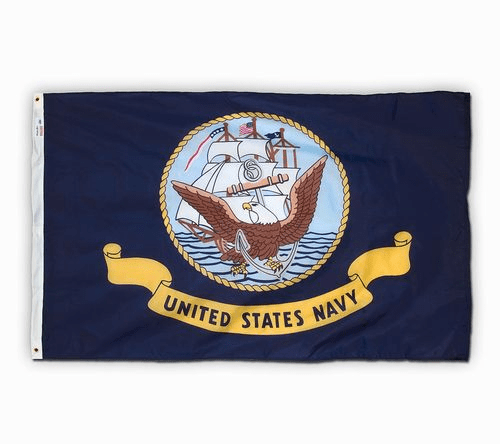 Navy flag 3 x 5 feet Spun Polyester w/Grommets