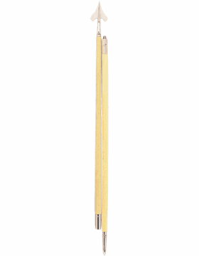 Silver Guidon Pole Set  (2Pc) w/Center Threads (Mil-Spec) Various sizes