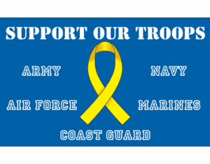 Support our Troops Flag 3' x 5' Superknit #1
