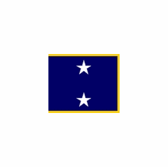 U.S. Navy Admiral Officer 2 Star Flags