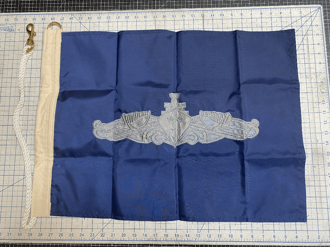 U.S. Navy Enlisted Surface Warfare Excellence Pennant 18" x 26" (Silver)
