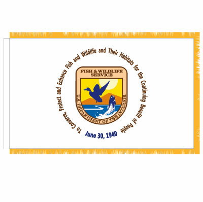 US Fish and Wildlife Indoor Presentation Flag