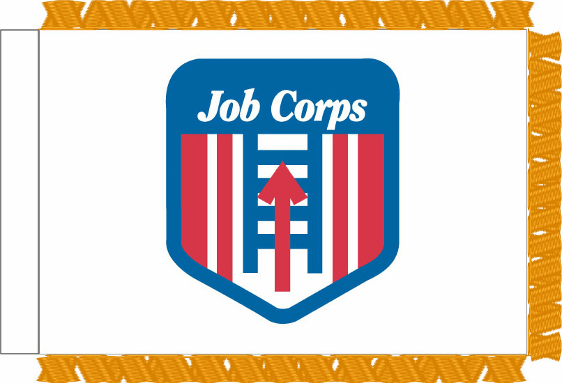 US Job Corps 3x5Ft Flags w/Pole Hem & Fringe