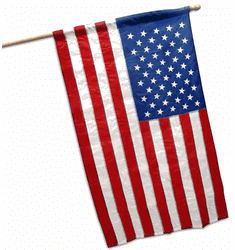 USA 2.5Ft x 4Ft Nylon Banner Flag (Embroidered)