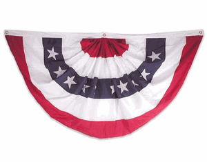 Valley Forge Brand 3'x 6' Pleated Full Fan (No Stars)