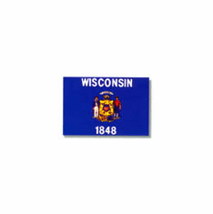 Wisconsin Flag 4 x 6Ft Nylon Valley Forge Brand