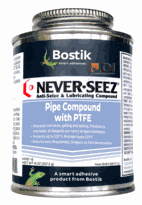 Bostik Never Seez NPBT-8<br>Pipe Compound With PTFE<br> 8 oz. Brush Top Can