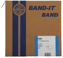 C40299 Width 1/4"<br>201 Stainless Steel Strapping<br>(100 Ft. Roll)