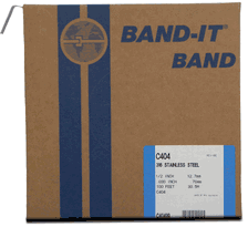 C40499 Width 1/2"<br>201 Stainless Steel Strapping<br>(100 Ft. Roll)